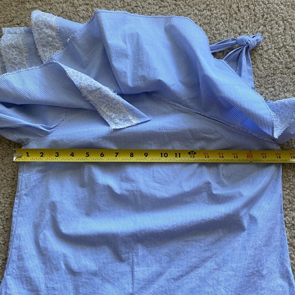 Veronica Beard One Shoulder Ruffle Top Blouse Sz 6 - Picture 7 of 16